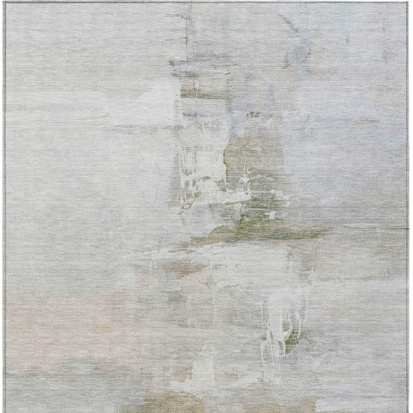 HomeRoots 9' X 12' Stylish Abstract Washable Area Rug for Indoor & Outdoor Use - Durable, Stain Resistant Design 630079