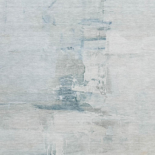 HomeRoots 5' X 8' Sky Blue and Gray Abstract Area Rug - Washable, Durable, Stylish for Indoor & Outdoor Use! 630082