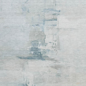 HomeRoots 8' X 10' Sky Blue & Gray Abstract Rug - Durable, Washable Indoor/Outdoor Area Rug for Modern Spaces 630084