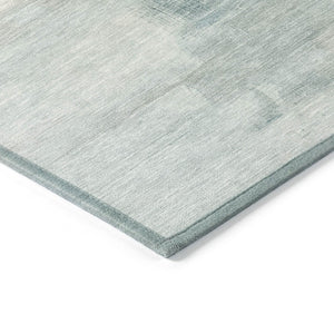 HomeRoots 10' Sky Blue and Gray Abstract Area Rug - Washable, Durable, Versatile for Indoor/Outdoor Use! 630086