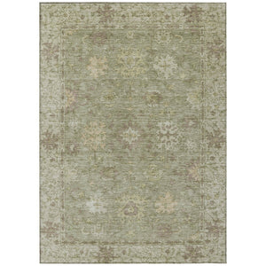 HomeRoots 8' X 10' Sage Floral Area Rug – Machine-Washable, Water-Resistant, Durable Indoor/Outdoor Decor 630252
