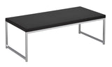 OSP Home Furnishings Wall Street Coffee Table Black / Chrome Finish