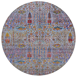 HomeRoots 8' Vibrant Round Floral Area Rug - Durable, Washable, Indoor/Outdoor Charm for High-Traffic Spaces 630299