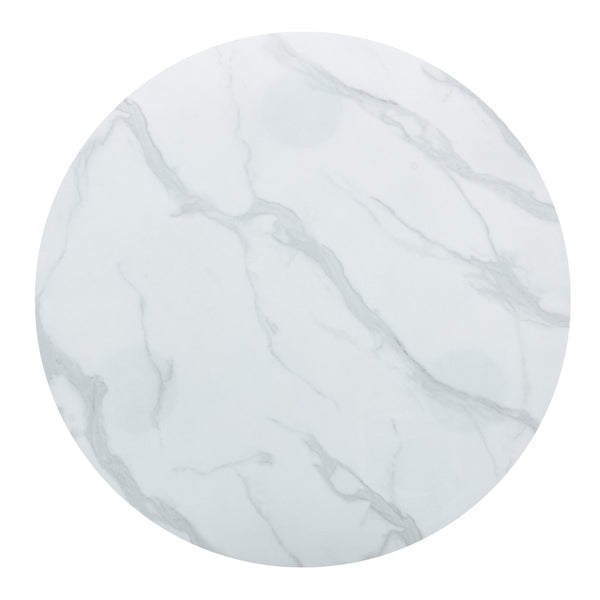 English Elm Table Set With Elegant Round White Marble Top, Gold Legs, And Soft Dining Chairs For Stylish Spaces W1151S01135-GIGA