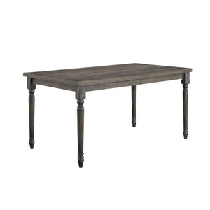 59 Inch Wood Dining Table Seats Four with Modern Style for Kitchen Gatherings
