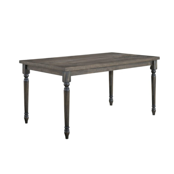 59 Inch Wood Dining Table Seats Four with Modern Style for Kitchen Gatherings