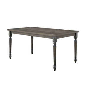 59 Inch Wood Dining Table Seats Four with Modern Style for Kitchen Gatherings