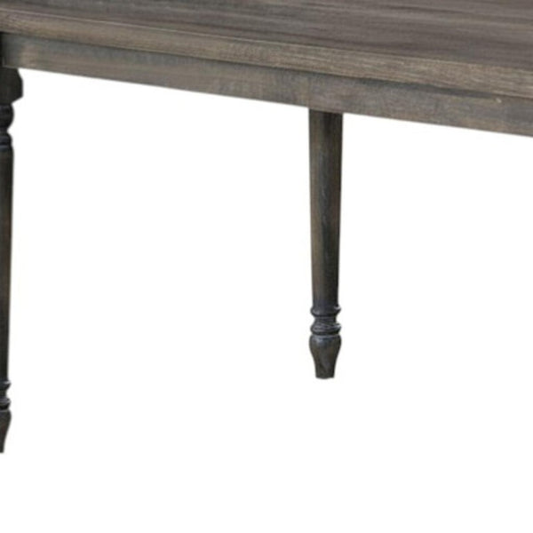 59 Inch Wood Dining Table Seats Four with Modern Style for Kitchen Gatherings