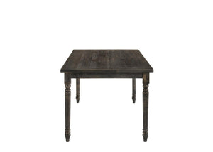 60 Inch Wood Dining Table Seats Six Solid Modern Farmhouse Style for Kitchen Gatherings