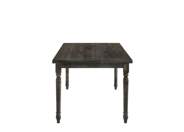 60 Inch Wood Dining Table Seats Six Solid Modern Farmhouse Style for Kitchen Gatherings