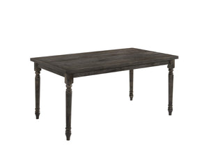 60 Inch Wood Dining Table Seats Six Solid Modern Farmhouse Style for Kitchen Gatherings