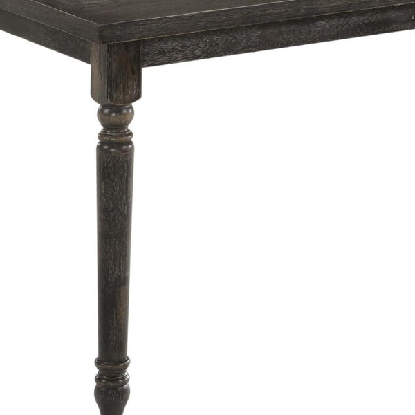 60 Inch Wood Dining Table Seats Six Solid Modern Farmhouse Style for Kitchen Gatherings
