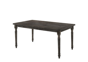 60 Inch Wood Dining Table Seats Six Solid Modern Farmhouse Style for Kitchen Gatherings