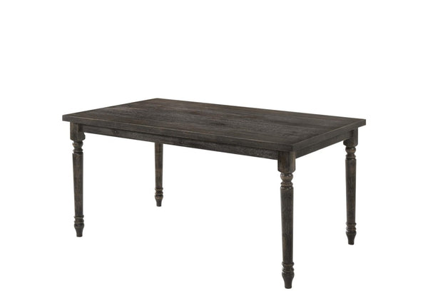 60 Inch Wood Dining Table Seats Six Solid Modern Farmhouse Style for Kitchen Gatherings