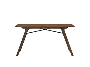 59 Inch Wood Dining Table Seats Four with Modern Style for Kitchen Gatherings