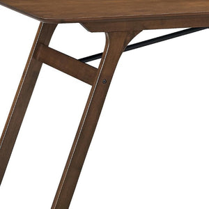 59 Inch Wood Dining Table Seats Four with Modern Style for Kitchen Gatherings