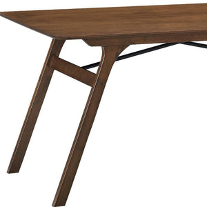 59 Inch Wood Dining Table Seats Four with Modern Style for Kitchen Gatherings