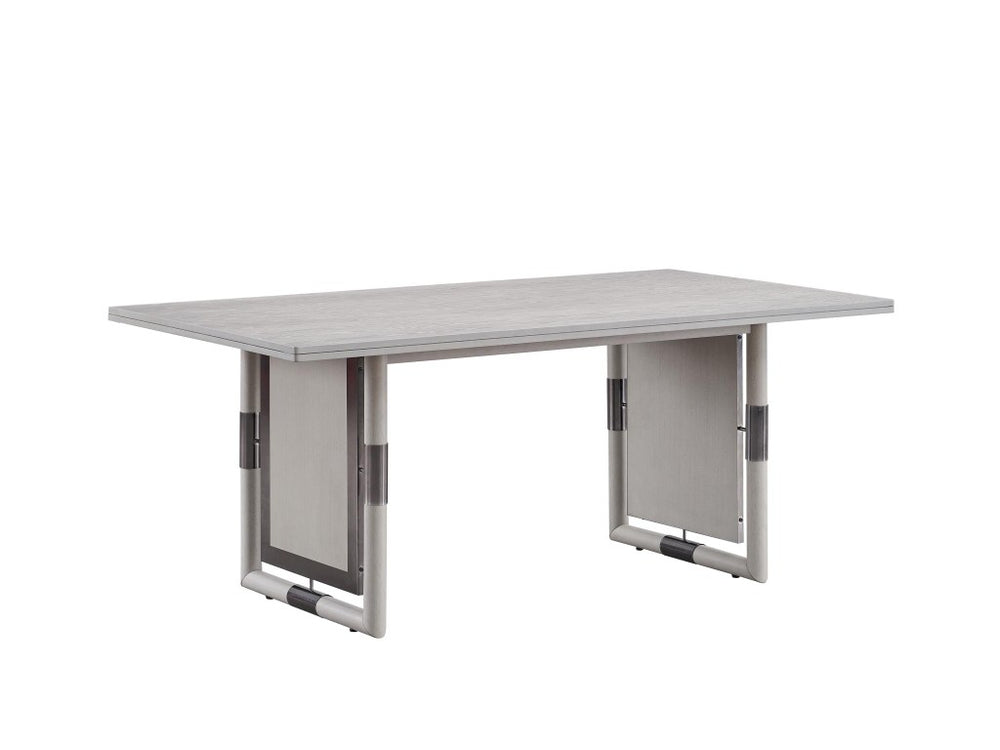 72 Inch Solid Wood Double Pedestal Dining Table Seats Eight for Elegant Gatherings