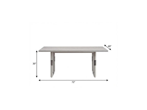 72 Inch Solid Wood Double Pedestal Dining Table Seats Eight for Elegant Gatherings