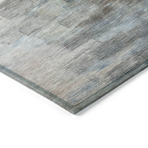 HomeRoots 5' Nautical Washable Indoor Outdoor Area Rug – Coastal Blue and Beige Design for Versatile Spaces 8' Round 630419
