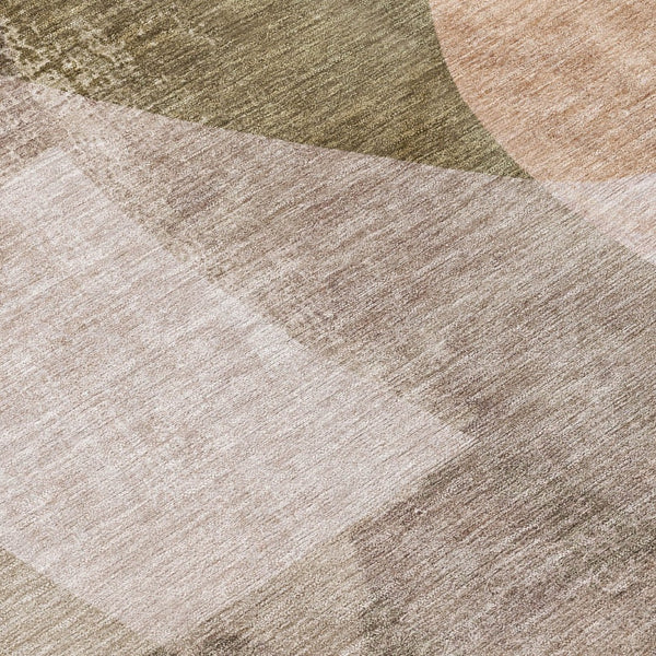 HomeRoots 5' Stylish Taupe and Beige Abstract Rug - Washable, Durable, Indoor/Outdoor Versatile Design for Any Space 10' X 14' 630464