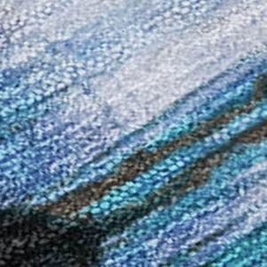 HomeRoots 5' Abstract Blue and Charcoal Washable Area Rug - Durable, Stylish Design for Indoor and Outdoor Spaces 8' X 10' 630468