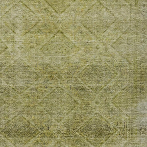 HomeRoots 5' Durable Artichoke Green and Ivory Geometric Area Rug for Stylish Indoor or Outdoor Spaces 5' X 8' 630484