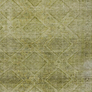 HomeRoots 5' Durable Artichoke Green and Ivory Geometric Area Rug for Stylish Indoor or Outdoor Spaces 10' X 14' 630488