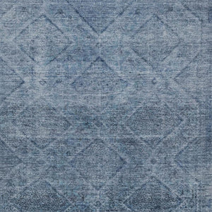 HomeRoots 5' Stylish Blue and Ivory Geometric Area Rug - Durable, Washable, Perfect for Indoor or Outdoor Use! 5' X 8' 630490