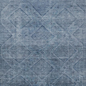 HomeRoots 5' Stylish Blue and Ivory Geometric Area Rug - Durable, Washable, Perfect for Indoor or Outdoor Use! 9' X 12' 630493