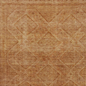 HomeRoots 5' Stylish Copper and Ivory Geometric Washable Area Rug for Indoor and Outdoor Living Spaces 5' X 8' 630496