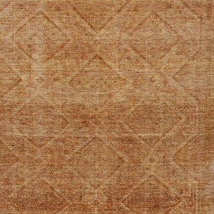 HomeRoots 5' Stylish Copper and Ivory Geometric Washable Area Rug for Indoor and Outdoor Living Spaces 8' X 10' 630498