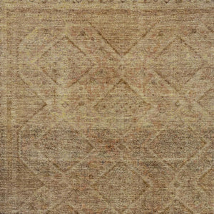 HomeRoots 5' Khaki and Beige Geometric Area Rug - Stylish, Washable, and Durable for Indoor & Outdoor Spaces 8' X 10' 630504