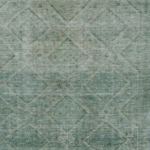 HomeRoots 5' Teal Blue and Ivory Geometric Area Rug - Durable, Washable Indoor/Outdoor Accent for Any Space 5' X 8' 630514