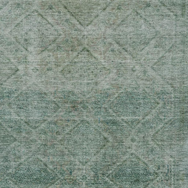 HomeRoots 5' Teal Blue and Ivory Geometric Area Rug - Durable, Washable Indoor/Outdoor Accent for Any Space 5' X 8' 630514