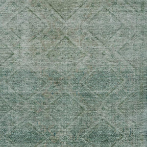 HomeRoots 5' Teal Blue and Ivory Geometric Area Rug - Durable, Washable Indoor/Outdoor Accent for Any Space 8' X 10' 630516