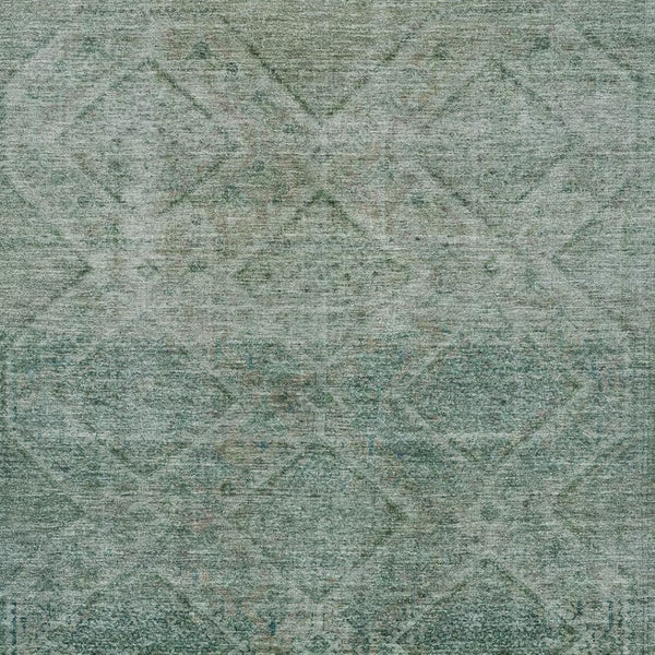 HomeRoots 5' Teal Blue and Ivory Geometric Area Rug - Durable, Washable Indoor/Outdoor Accent for Any Space 9' X 12' 630517