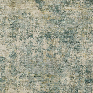 HomeRoots 5' Modern Abstract Artichoke Green and Teal Blue Washable Indoor Outdoor Area Rug for Any Space 9' X 12' 630523