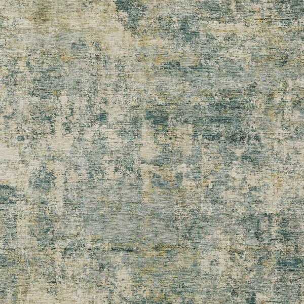 HomeRoots 5' Modern Abstract Artichoke Green and Teal Blue Washable Indoor Outdoor Area Rug for Any Space 9' X 12' 630523