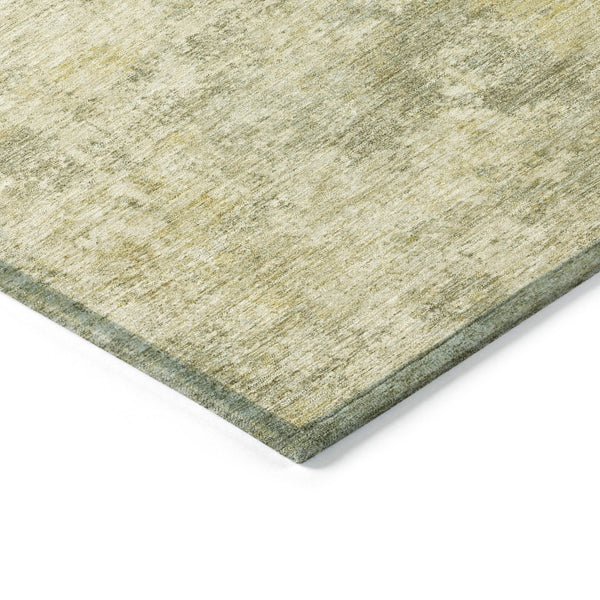 HomeRoots 5' Sage and Beige Abstract Area Rug - Stylish, Washable Design for Indoor and Outdoor Spaces 8' Round 630539