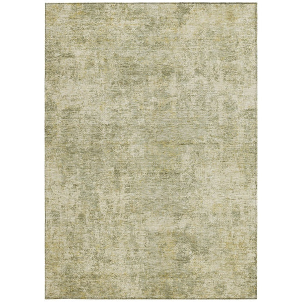 HomeRoots 5' Sage and Beige Abstract Area Rug - Stylish, Washable Design for Indoor and Outdoor Spaces 10' X 14' 630542