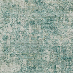 HomeRoots 5' Teal Blue and Beige Abstract Area Rug - Washable, Durable Design for Indoor and Outdoor Spaces 9' X 12' 630547