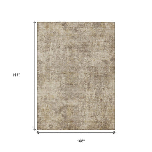 HomeRoots 5' Stylish Taupe and Beige Abstract Area Rug for Indoor Outdoor Use – Durable, Washable, Versatile Design 9' X 12' 630553