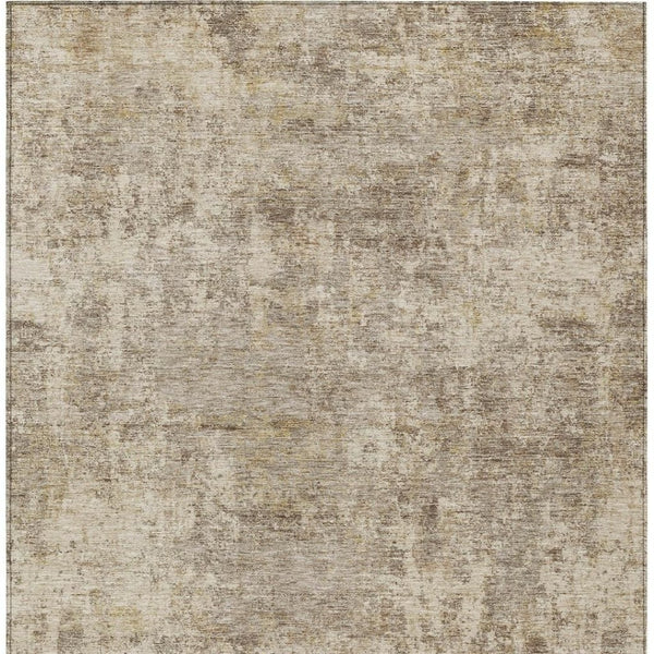 HomeRoots 5' Stylish Taupe and Beige Abstract Area Rug for Indoor Outdoor Use – Durable, Washable, Versatile Design 10' X 14' 630554