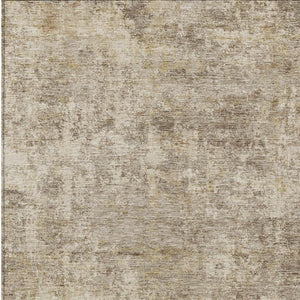 HomeRoots 5' Stylish Taupe and Beige Abstract Area Rug for Indoor Outdoor Use – Durable, Washable, Versatile Design 10' X 14' 630554