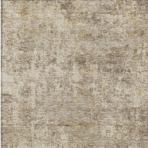 HomeRoots 5' Stylish Taupe and Beige Abstract Area Rug for Indoor Outdoor Use – Durable, Washable, Versatile Design 10' X 14' 630554