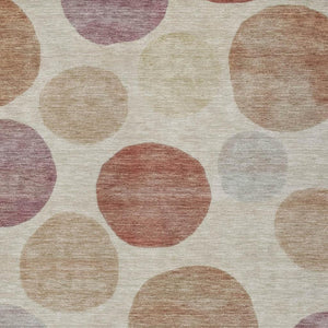 HomeRoots 5' Salmon Ivory and Mauve Geometric Washable Rug - Stylish Indoor Outdoor Accent for Any Space 9' X 12' 630589