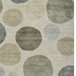 HomeRoots 5' Stylish Taupe Beige and Ivory Geometric Area Rug - Durable, Washable for Indoor and Outdoor Use 8' X 10' 630600