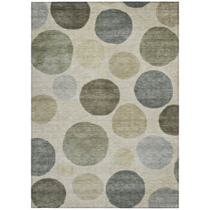 HomeRoots 5' Stylish Taupe Beige and Ivory Geometric Area Rug - Durable, Washable for Indoor and Outdoor Use 9' X 12' 630601