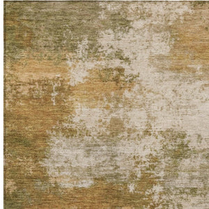 HomeRoots 5' Copper and Ivory Abstract Area Rug - Stylish, Washable, Indoor-Outdoor Design for Any Space 5' X 8' 630622